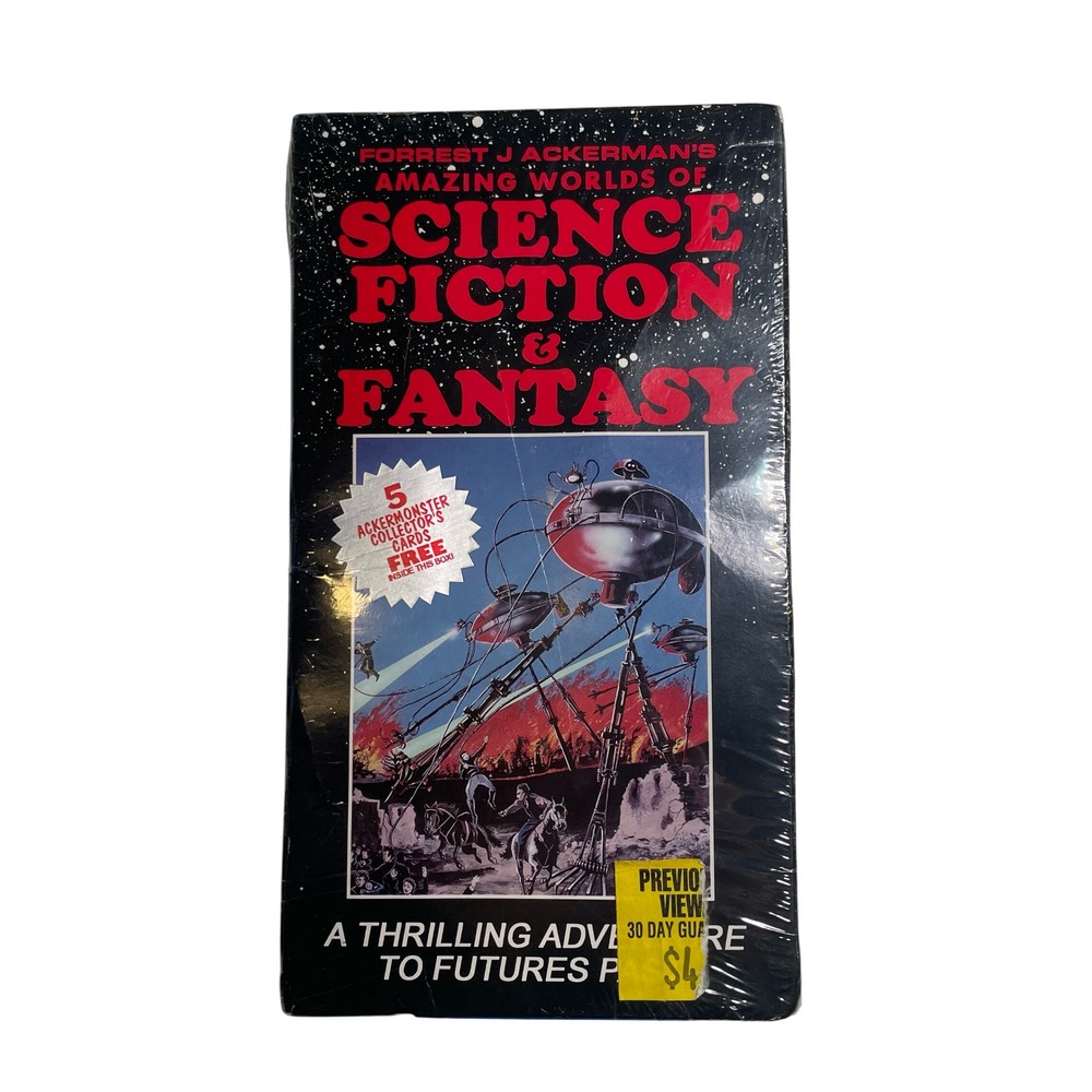 Forrest J Ackerman's Science‎ Fiction & Fantasy VHS Tape Blockbuster Re-Sealed